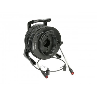 CP5EE1YW50 50M CAT5E PVC BLACK WITH 2 X EHTERCON REELS