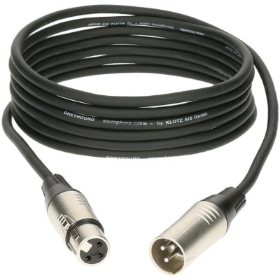 GREYHOUND MIC CABLE BLACK 10 M