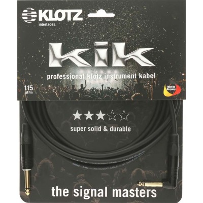 KLOTZ KIKKG PRO 1,5M NOIR STRAIGHT/ANGLED