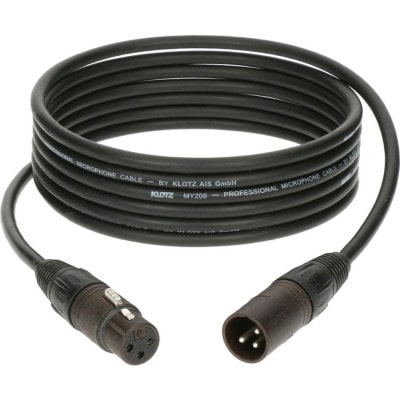 KLOTZ M1 MIC CABLE BLACK 3M XLR 3P. F/M NEUTRIK MP BRASS