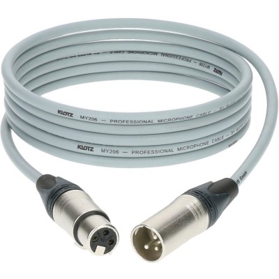 M1 MIC CABLE GREY 3M XLR 3P. F/M NEUTRIK