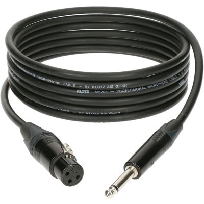 Klotz M1 Mic Cable Noir 2m Xlr 3 Femelle - Jack 2p Neutrik 