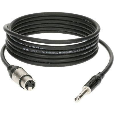 Klotz M1 Mic Cable Noir 2m Xlr 3 Femelle - Jack 3p Klotz