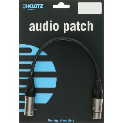 Cable Micro XLR 1M Noir Klotz