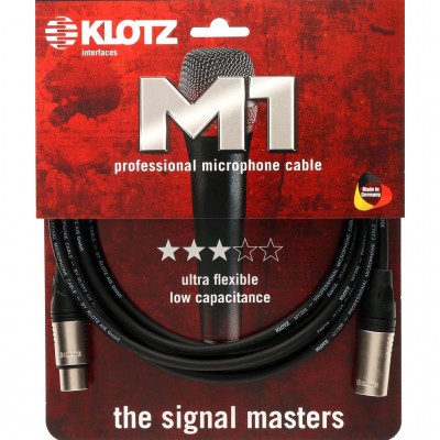 M1 MIC CABLE BLACK 15M XLR 3P. F/M KLOTZ