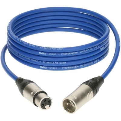 CABLE MICRO XLR 3M BLEU