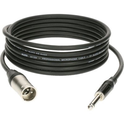 Klotz M1 Mic Cable Noir 5m Xlr 3 Male - Jack 2p Klotz