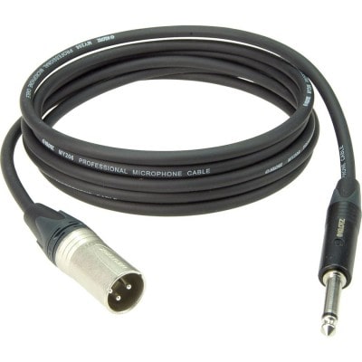 M1 MIC CABLE BLACK 10M XLR 3 MALE - PLUG 2P NEUTRIK