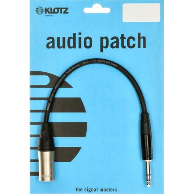 M1 Mic Cable Noir 1M XLR 3 Male - Jack 3P Klotz