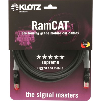 KLOTZ RC5RR030B RAMCAT5 3M BLACK CABLE RJ45 - RJ45