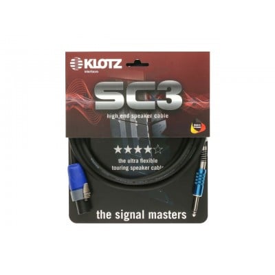 KLOTZ SC3-SP05SW SC-3 SPEAKER BLACK 5M 2X2,5MM SPEAKON 2 - JACK 2P