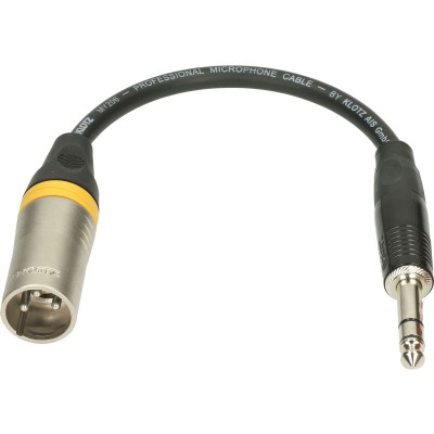 KLOTZ XLR-MP6.3 XLR M-jack 1/4"ST. Adapt. 0,2M Xlr3P M - Jack 3P 6,35Mm
