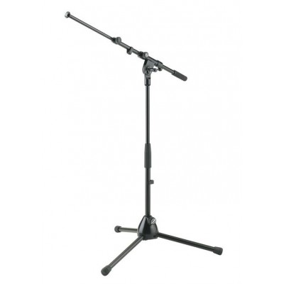 K&m 25900-300-55 Pied De Microphone Noir Perche Basse Embase Trepied