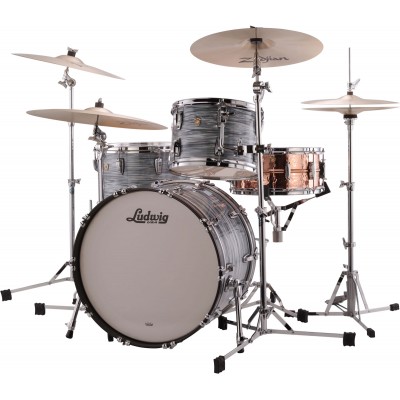 LUDWIG DRUMS L84433Ax2Qwc - Classic Maple 24"/13"/16" - Vintage Blue Oyster