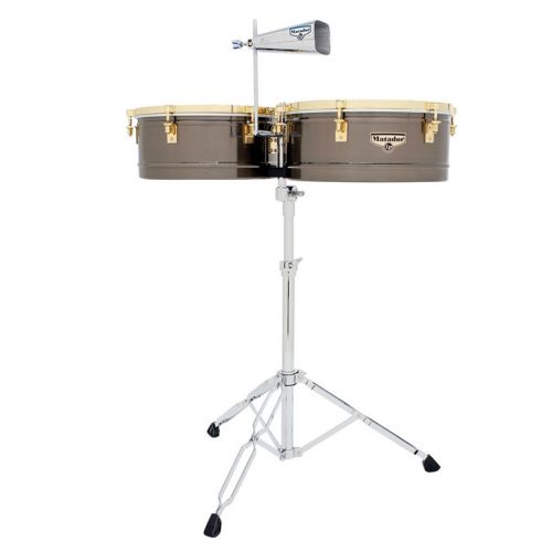 LATIN PERCUSSION M257-BNG Timbales Matador Brushed Nickel/gold Tone