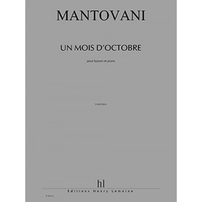 MANTOVANI BRUNO - UN MOIS D'OCTOBRE 