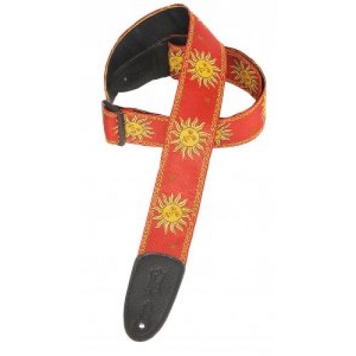 LEVY'S 5 CM POLYPROPYLENE & LEATHER WITH RED SUN PATTERNS