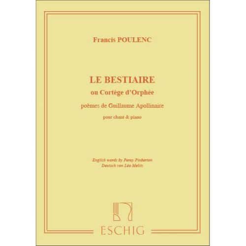 POULENC F. - LE BESTIAIRE - CHANT ET PIANO