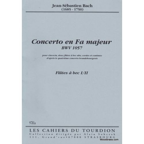  BACH J.S. - CONCERTO EN FA MAJEUR, BWV 1057 - CONDUCTEUR