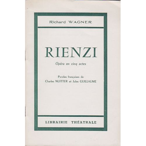 BILLAUDOT WAGNER RICHARD - RIENZI