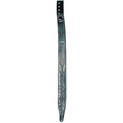 LEVY'S BLACK LEATHER ENGRAVED BAT DESIGN