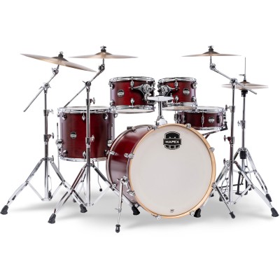MAPEX MARS MAPLE POP ROCK 5 Drum Shells MERLOT SATIN