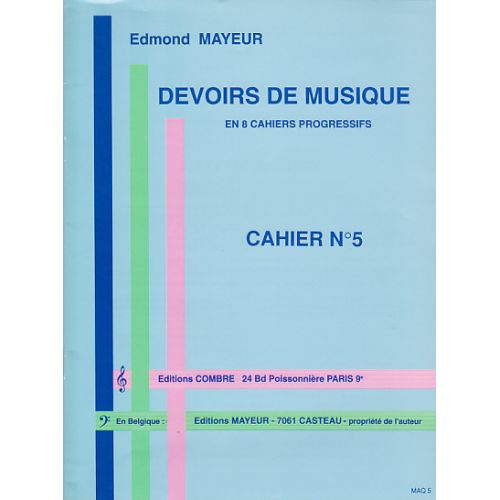 MAYEUR EDMOND - DEVOIRS DE MUSIQUE CAHIER 5