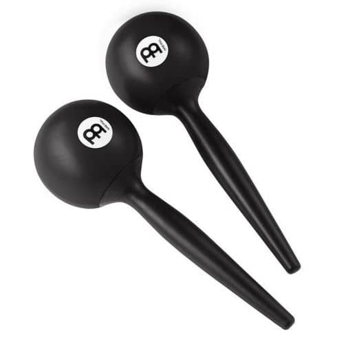 MARACAS RONDS PLASTIQUE NOIR