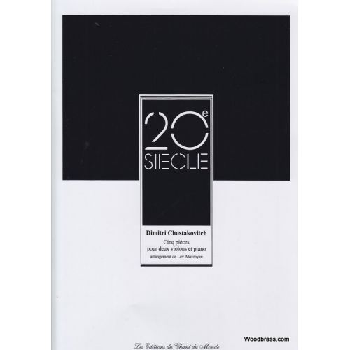 CHANT DU MONDE Ch Du Monde Chostakovitch Dimitri - 5 Pieces - 2 Violons, Piano
