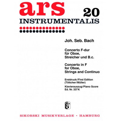 BACH J. S. - KONZERT F-DUR NACH BWV 1053 - HAUTBOIS ET PIANO