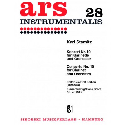  Stamitz Carl - Concerto N°10 - Clarinet And Orchestra 