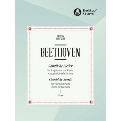 BEETHOVEN LUDWIG VAN - SAMTLICHE LIEDER - LOW VOICE, PIANO