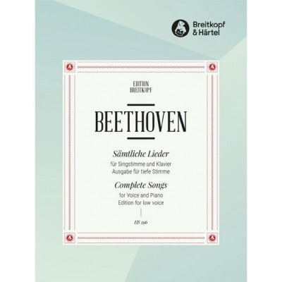 BEETHOVEN - SÄMTLICHE LIEDER - LOW VOICE ET PIANO