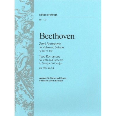 BEETHOVEN - ROMANZEN G/F-DUR OP. 40/50 - VIOLON ET PIANO