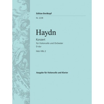 EDITION BREITKOPF HAYDN JOSEPH - VIOLONCELLOKONZERT D VIIB:2 - CELLO, PIANO
