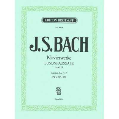 EDITION BREITKOPF BACH J.S. - PARTITEN NR. 1-3