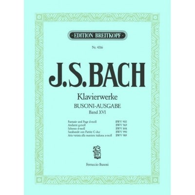 BACH JOHANN SEBASTIAN - VERSCHIEDENE WERKE - PIANO