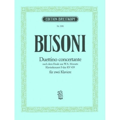  Busoni Ferruccio - Duettino Concertante - 2 Piano