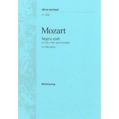 MOZART WOLFGANG AMADEUS - REGINA COELI IN C KV 276(321B) - PIANO