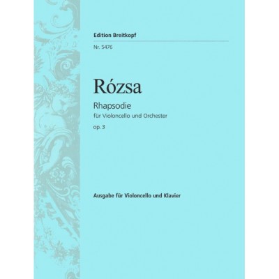  Rozsa Miklos - Rhapsodie Op. 3 - Cello, Piano
