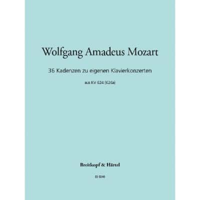 MOZART WOLFGANG AMADEUS - 36 ORIGINAL-KADENZEN KV 624 - PIANO