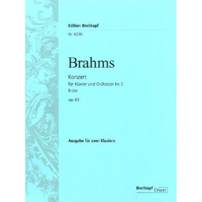 BRAHMS JOHANNES - KONZERT FUR KLAVIER UND ORCHESTER IN B-DUR OP.83 - 2 PIANOS