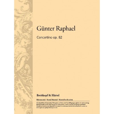RAPHAEL, GUNTER - CONCERTINO OP. 82 - FLUTE, PIANO