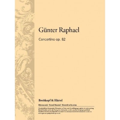 RAPHAEL, GUNTER - CONCERTINO OP. 82 - FLUTE, PIANO