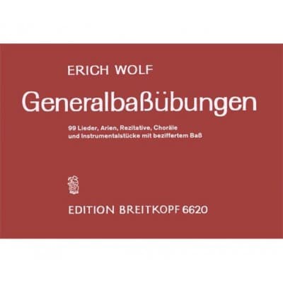 WOLF E. - GENERALBASS-UBUNGEN - CLAVECIN