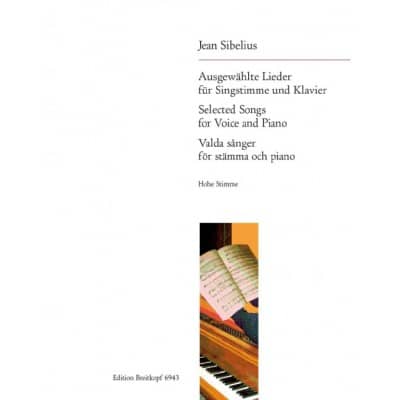  Sibelius Jean - 15 Ausgewahlte Lieder - High Voice, Piano