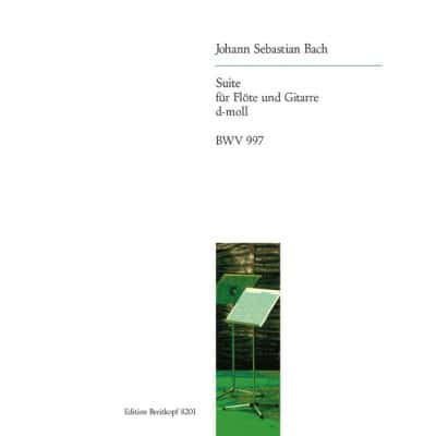 EDITION BREITKOPF BACH JOHANN SEBASTIAN - SUITE D-MOLL BWV 997 - FLUTE, GUITAR
