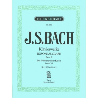  Bach Johann Sebastian - Wohltemperiertes Klavier Ii/1 - Piano