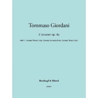  Giordani Tommaso  - Sechs Sonaten Op. Iva, Heft 1 - Cello, Harpsichord