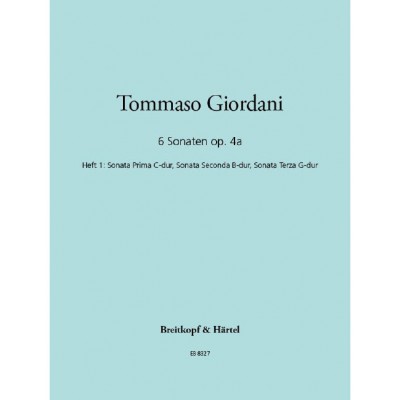 EDITION BREITKOPF Giordani - 6 Sonatas Op. 4a Op. 4a